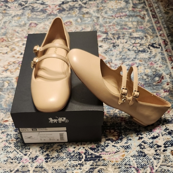 Coach Tan Mary Janes - Picture 3 of 6